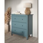 САГА, комод, 3 ящика, 92х101 см, бирюзовый, М2