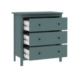 САГА, комод, 3 ящика, 92х101 см, бирюзовый, М2
