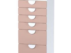 ПИКСИ, комод 6 ящиков, 60x57x120 см, персиковый