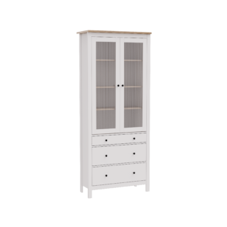 САГА МОРУ, шкаф-витрина, 91х42х215 см, белый/ясень, М3
