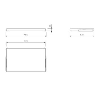 МАКС, полка выдвижная, 100х58 см, серый