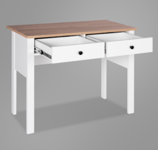 САГА, стол туалетный, 2 ящика, 92х45 см, белый/ясень