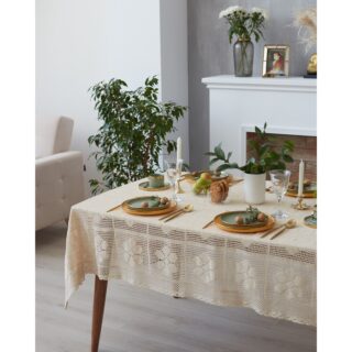 АЖУР, скатерть квадратная, 85х85 см, бежевый
