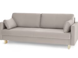 ДУБЛИН, диван-кровать, прямой, велюр, бежевый, М2