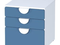 ПИКСИ, комод 3 ящика, 60x57x60 см, серо-синий