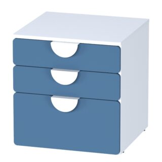 ПИКСИ, комод 3 ящика, 60x57x60 см, серо-синий