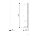 МАКС, дверь, 50 см, 4 заполнения, белый, М