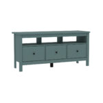 САГА, тумба под ТВ, 3 ящика, 131х62 см, бирюзовый, М2