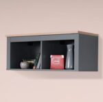 САГА, полка навесная, 2 секции, 91х62 см, серый/ясень