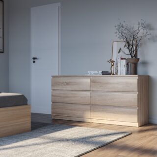 МАЛЬТА, комод, 6 ящиков, 160х76 см, сонома, М3
