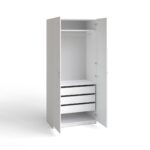 МАКС, каркас шкафа, 100х58х233 см, 2 полки, 2 штанги, белый, М2