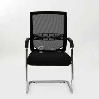 ОФИС K-801, кресло для посетителей, ткань сетка, хром/черный