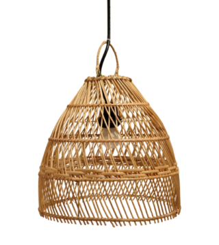 ЭЛЬ, абажур потолочный, 1х120 Вт, Е27, 30х30 см, ротанг