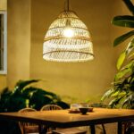 ЭЛЬ, абажур потолочный, 1х120 Вт, Е27, 30х30 см, ротанг