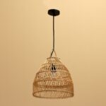 ЭЛЬ, абажур потолочный, 1х120 Вт, Е27, 30х30 см, ротанг