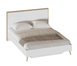 ГАВАНА, двуспальная кровать с основанием, 160х200 см, белый/дуб