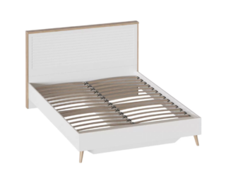 ГАВАНА, двуспальная кровать с основанием, 160х200 см, белый/дуб