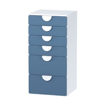 ПИКСИ, комод 6 ящиков, 60x57x120 см, серо-синий