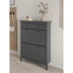 САГА, тумба для обуви, 2 двери, 1 ящик, 92х122 см, серый