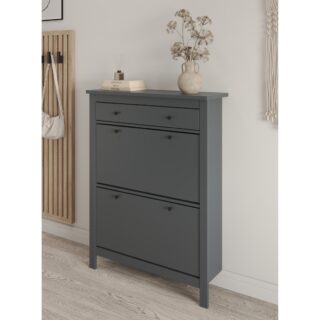 САГА, тумба для обуви, 2 двери, 1 ящик, 92х122 см, серый