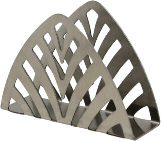 СИЛЬВЕР, салфетница, металл, 10х7 см, серый