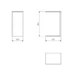 МАКС, разделительная секция, 75-100х58 см, серый