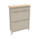 САГА, тумба для обуви, 2 двери, 1 ящик, 92х122 см, кашемир/ясень