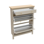 САГА, тумба для обуви, 2 двери, 1 ящик, 92х122 см, кашемир/ясень