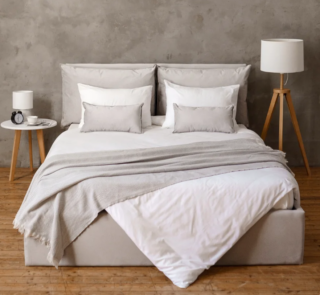 СМУФ, двуспальная кровать с подъемным механизмом, 160х200 см, светло-серый