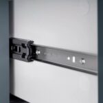 САГА, шкаф-витрина, 50х215 см, бирюзовый, М2