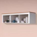 САГА, полка навесная, 3 секции, 131х62 см, белый/ясень