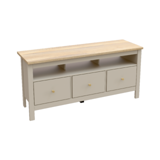 САГА, тумба под ТВ, 3 ящика, 131х62 см, кашемир/ясень