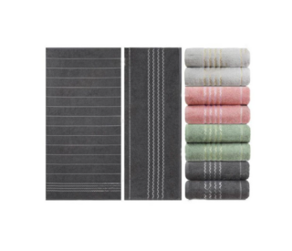 ЗИГЗАГ, полотенце махровое, 35х70 см, хлопок, 360гр/м, жемчужный