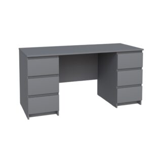 КАСТОР, стол письменный, 6 ящиков, 151х65 см, серый, М3