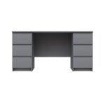 КАСТОР, стол письменный, 6 ящиков, 151х65 см, серый, М3