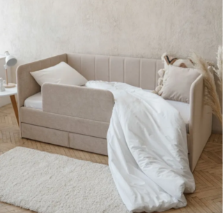 ДРИМЛАЙН КИДС, диван-кровать с матрасом и бортиком, 90х180 см, бежевый