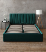 КЕЛЛИ, двуспальная кровать с подъемным механизмом, 160х200 см, изумруд