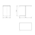 МАКС, разделительная секция, 100х58 см, серый