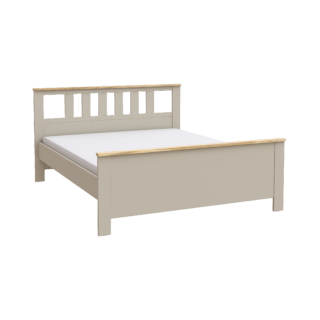 САГА, кровать двуспальная, 160х200 см, кашемир/ясень