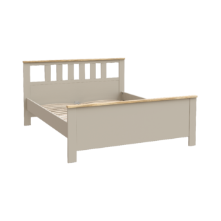 САГА, кровать двуспальная, 160х200 см, кашемир/ясень