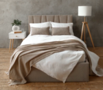 КЕЛЛИ, односпальная кровать с подъемным механизмом, 120х200 см, темно-бежевый