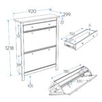 САГА, тумба для обуви, 2 двери, 1 ящик, 92х122 см, серый/ясень