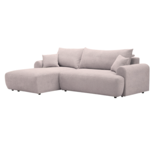 КЬЯНТИ, угловой диван-кровать, правый угол, букле, бежевый, Soul 390