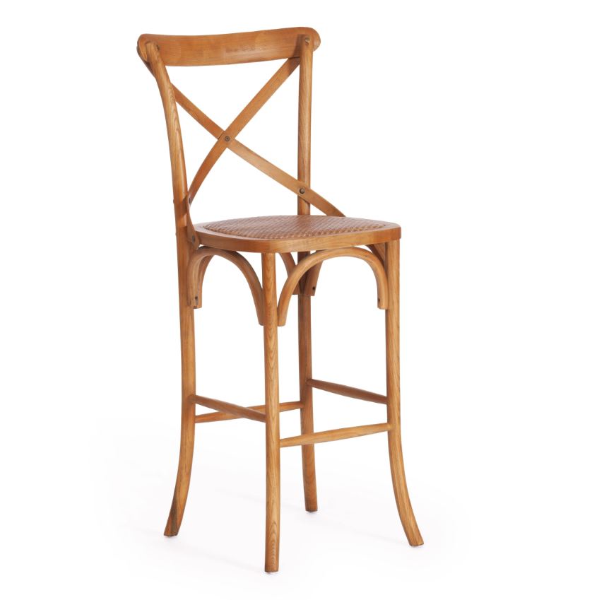 ВИЕННА, барный стул из массива вяза, цвет груша/натуральный ВИЕННА, барный стул из массива вяза, цвет груша/натуральный