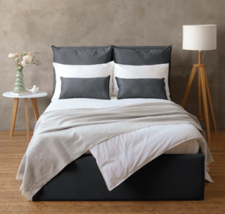 СМУФ, двуспальная кровать с подъемным механизмом, 140х200 см, графит