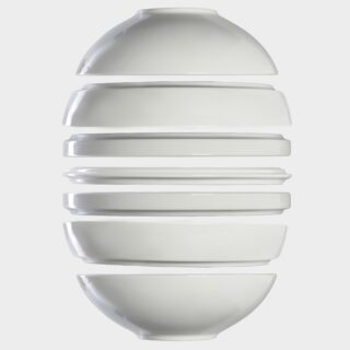 ЛА ПАЛЛА, набор фарфоровой посуды на 2 персоны, 7 предметов, белый