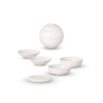 ЛА ПАЛЛА, набор фарфоровой посуды на 2 персоны, 7 предметов, белый