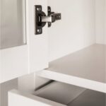 САГА, шкаф-витрина, 91х42х215 см, белый/ясень, М3