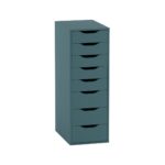 ИНГАР, тумба с 8 ящиками, бирюзовый, М