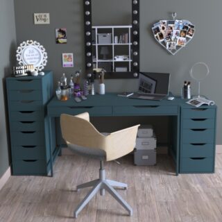 ИНГАР, тумба с 8 ящиками, бирюзовый, М